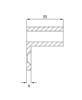 SOLO 50x10mm, WALL PLATE